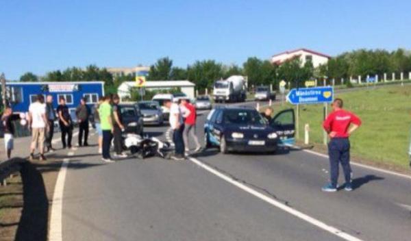 Accident motociclist