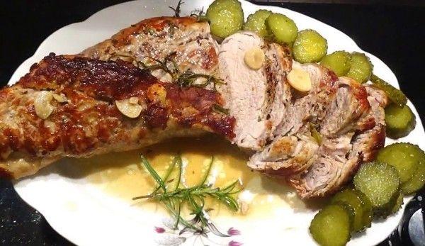 Friptură de porc cu rozmarin și usturoi