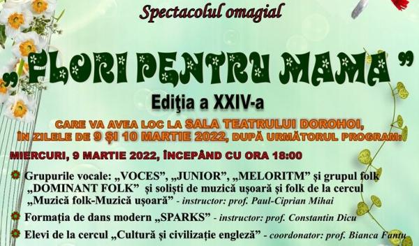 Afis Flori pentru mama 2022_s