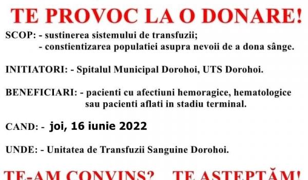 Te provoc la o donare
