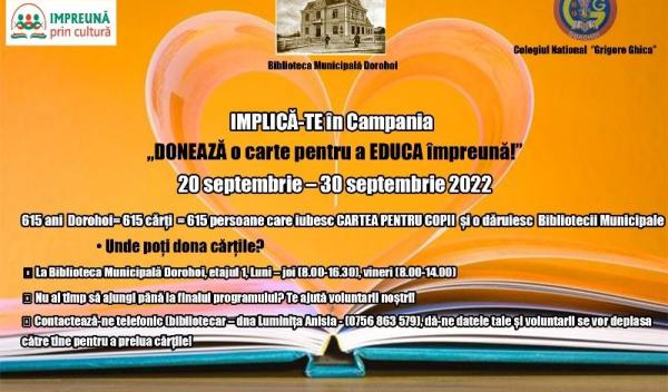 Doneaza o carte
