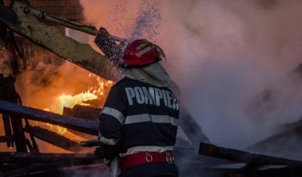 incendiu cos de fum