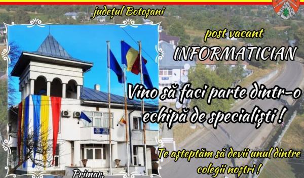 Anunț angajare 2023
