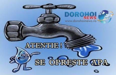 Se sisteaza apa