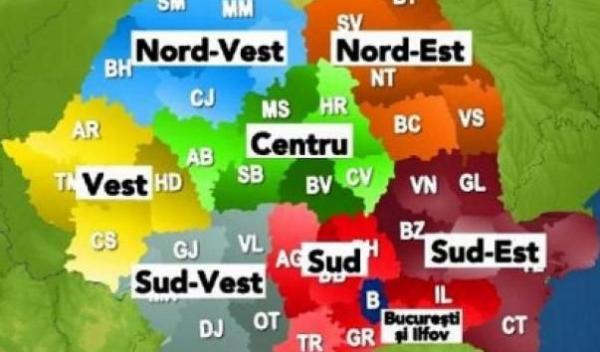 Regionalizare-Noua harta a Romaniei