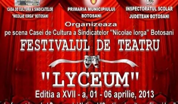 Festivalul de teatru LYCEUM editia a III-a