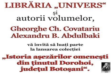 INVITATIE  lansare de carte ALEXANDRU DOROHOI