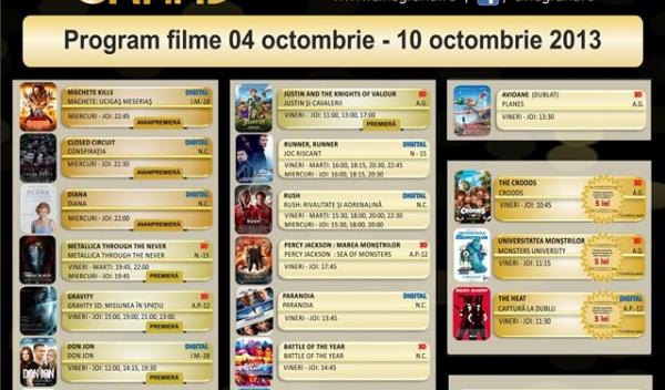Program Cine Grand 4 - 10 octombrie
