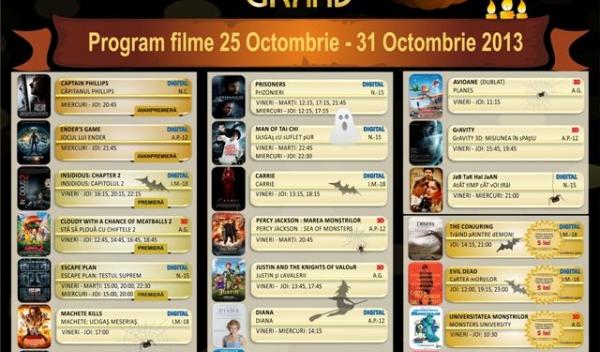 PROGRAM CINE GRAND 24 -31 octombrie