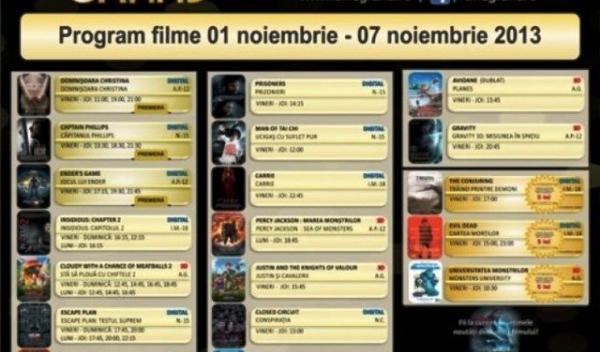 Uvertura Mall - Vezi ce filme rulează la Cine Grand în perioada 1-7 noiembrie 2013!