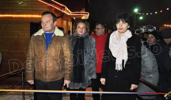Doina Federovici la inaugurarea patinoarului artificial de la Dorohoi - „Domnul primar merită felici