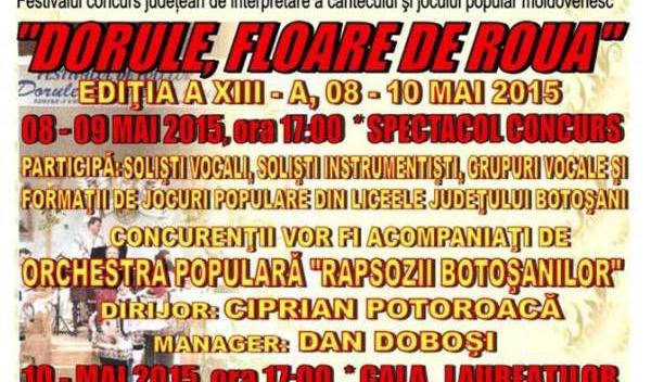 Festivalul - concurs judeţean DORULE, FLOARE DE ROU